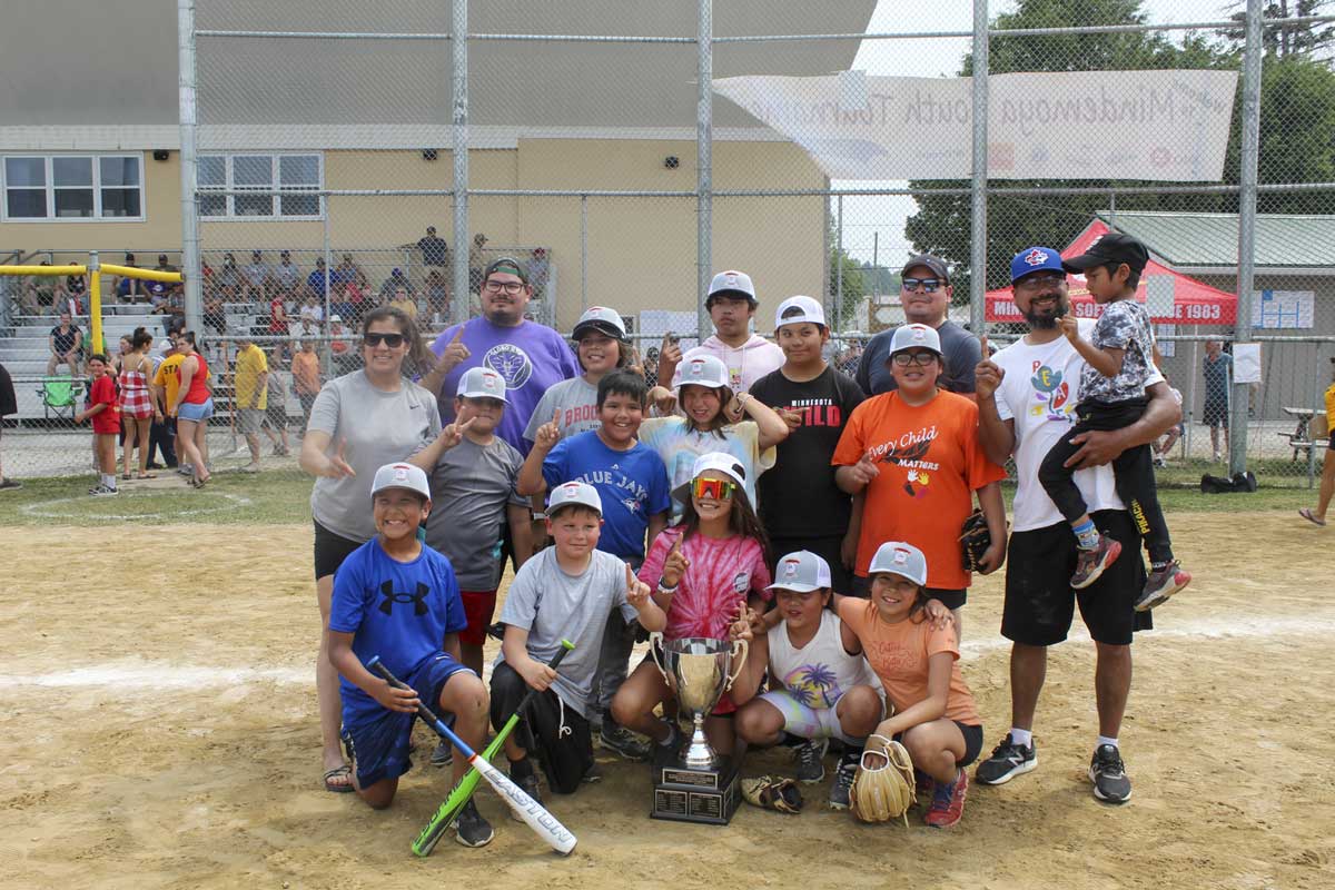 The Bad News Bears won the Lanktree A division (age 11-12) final over Far Out in Leftfield. The winning team included Tomas Noakwegijig, Evander Ominika-Shawana, Taidym Gonawabi, Trenton Trudeau, Calvin Kaboni, Tyler Mandamin, Lynndra 
Madahbee, Treily Gonawabi, Kailyn Iginlis, Nyka Young, Peyton Kaboni,  and Marissa Ominika.