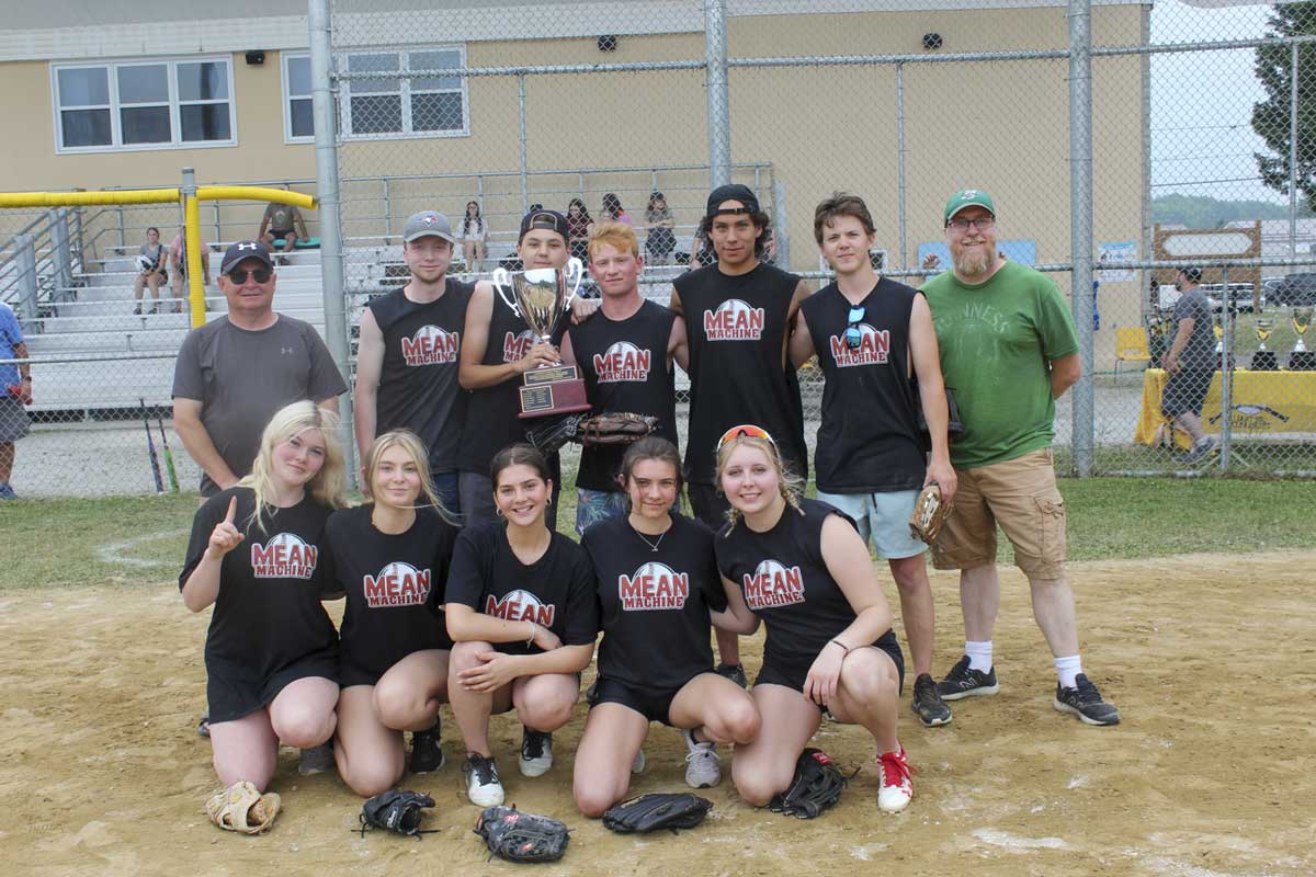 In the Lockeyer division A (age 17-19) final Mean Machine beat Basic Pitches in the final game. Members of the winning team included Jared Toope, Whittier Gauthier, Autumn Deschenes, Zoe Redmond, Ali Laginski, Sabrina Shamess, Wyatt Corbiere, Riley Lockeyer, Billy Biedermann, Cord Hughson and coaches Jay Toope and Tim Lockeyer. 