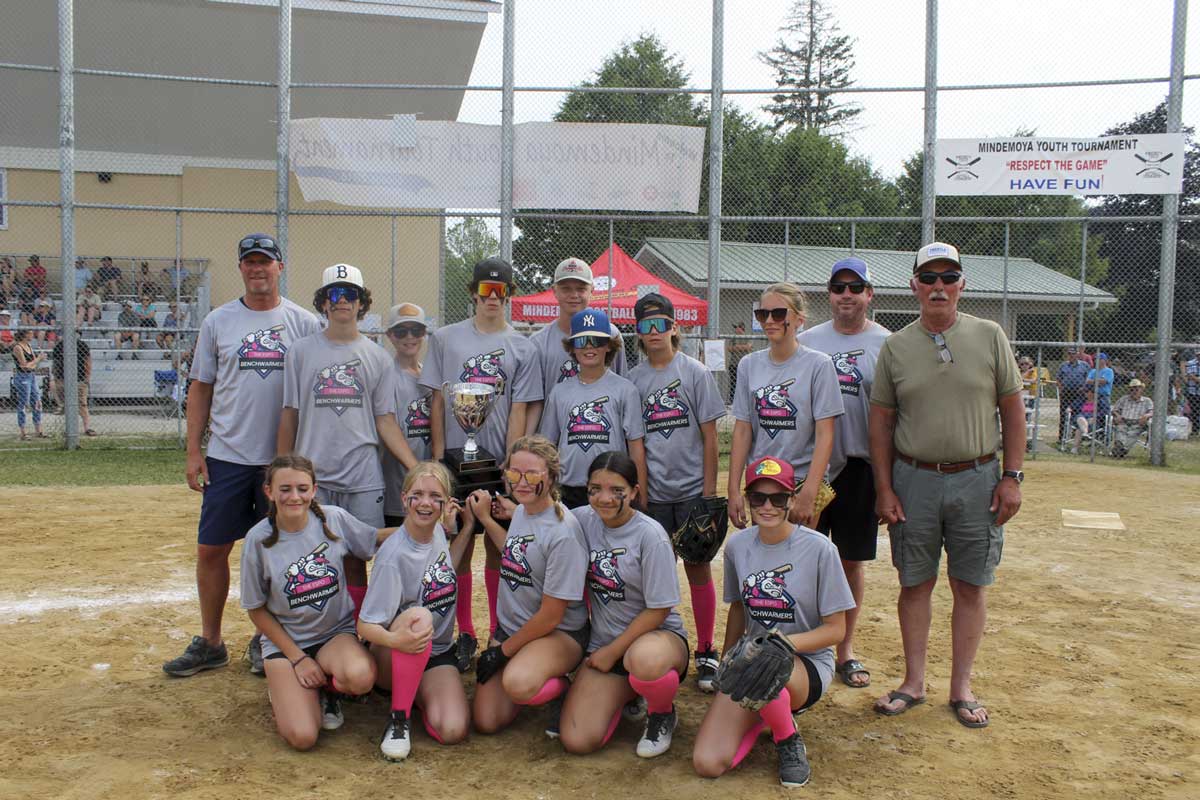 The Espanola Bench Warmers defeated the Honey Badgers in the Love A division (age 13-14) final. The Love family division is a new one to the Mindemoya Youth Softball tournament. Mark Love, on behalf of the Love family, presented the championship trophy to the members of the team which included Carter Mullen, Liam Houle, Cooper Farquhar, Hayden Morrell, Max Jouppi, Jackson Bentley, Marly Paradis, Abby Parker, Mack Berrell, Payton Tamuva, Kate Neufeld, Sophie Morrell and coaches Don Farquhar and Kurtis Mullen.